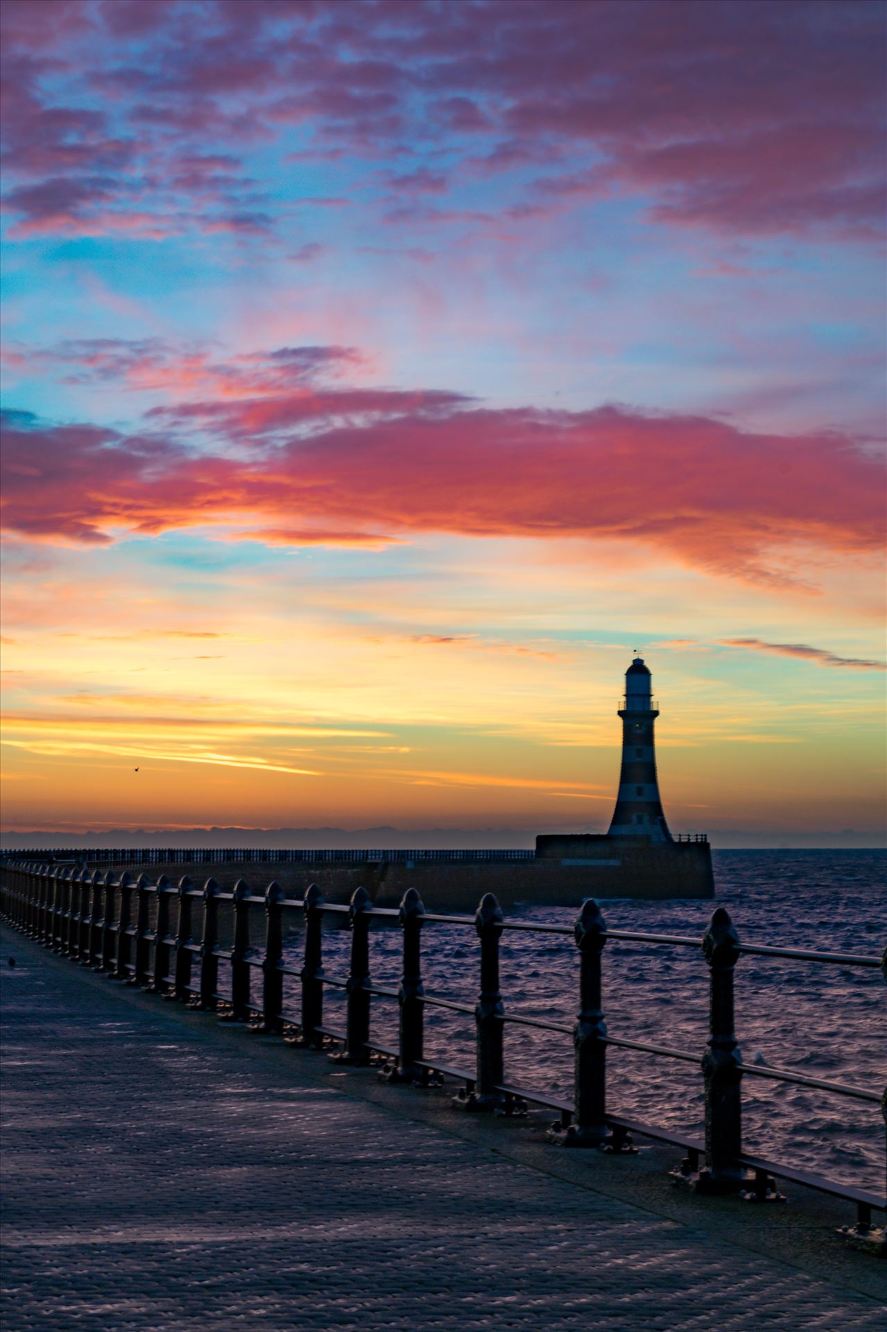 Roker Lighthouse at Sunrise - Roker at sunrise by AJ Stoves Photography