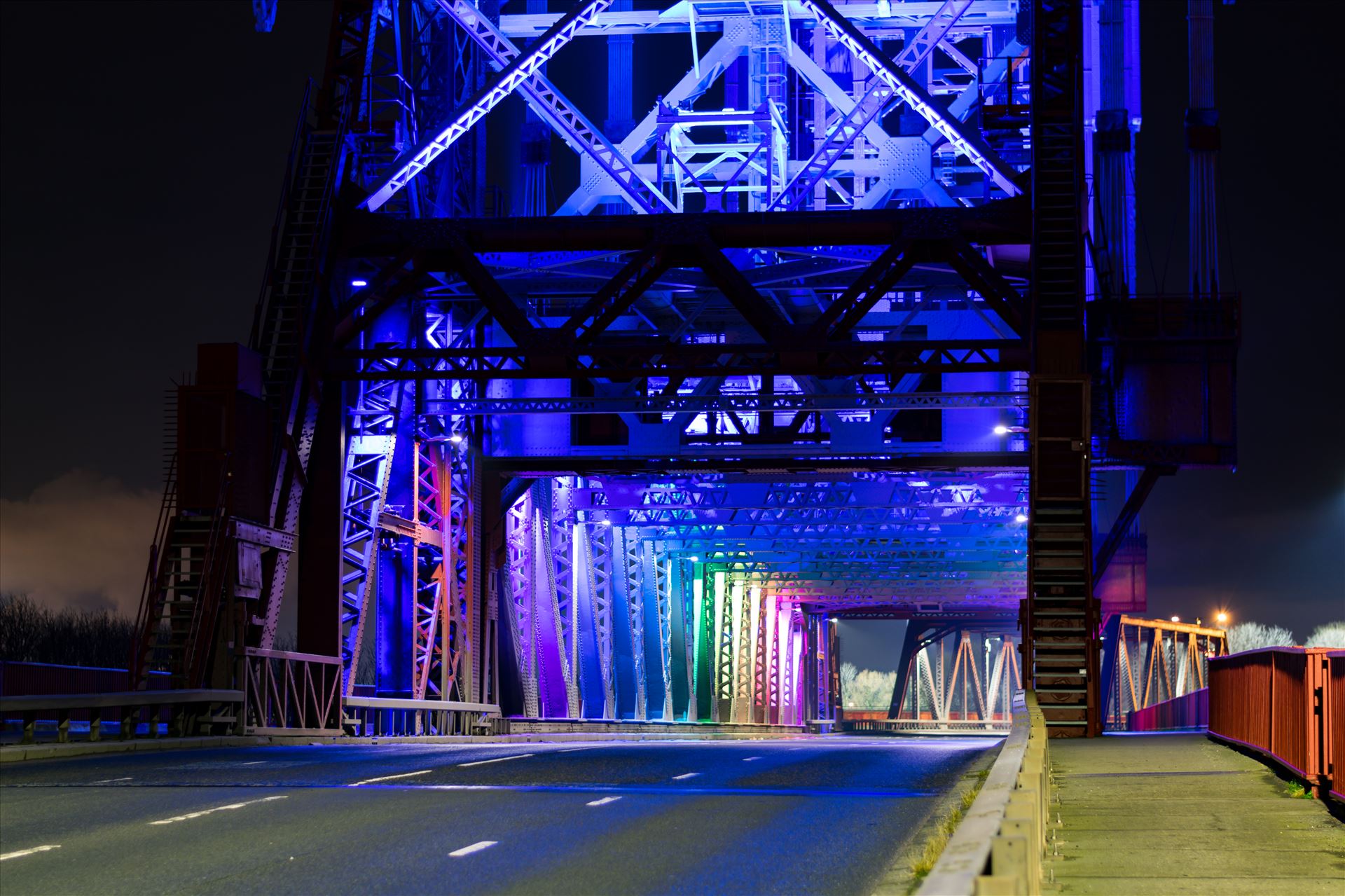 Newport Bridge Rainbow Lights - Taken boxing night down by the river Tees, Newport bridge looked amazing by AJ Stoves Photography