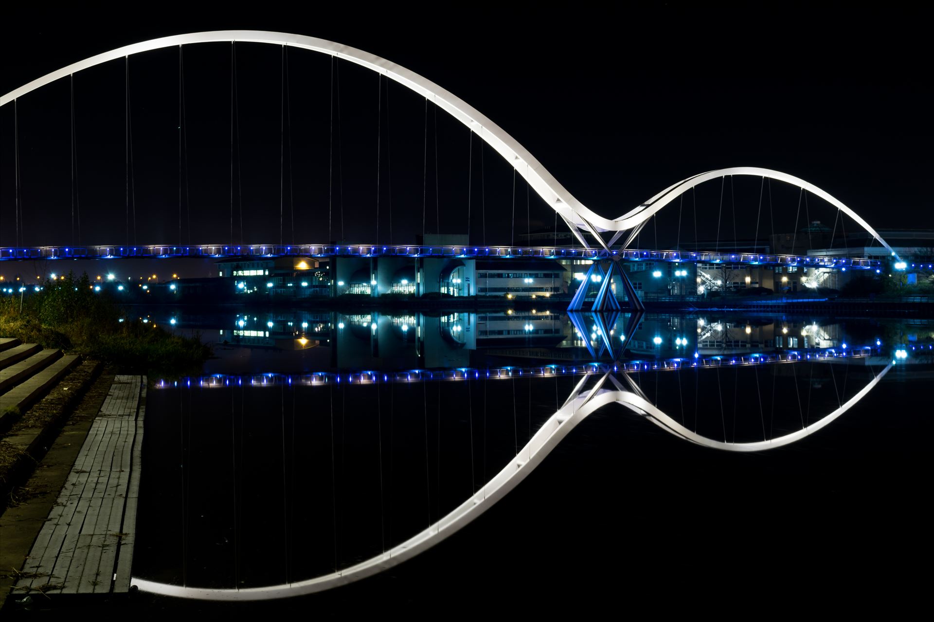 Infinity Bridge Stockton on Tess at night - Infinity Bridge Stockton on Tees at night by AJ Stoves Photography