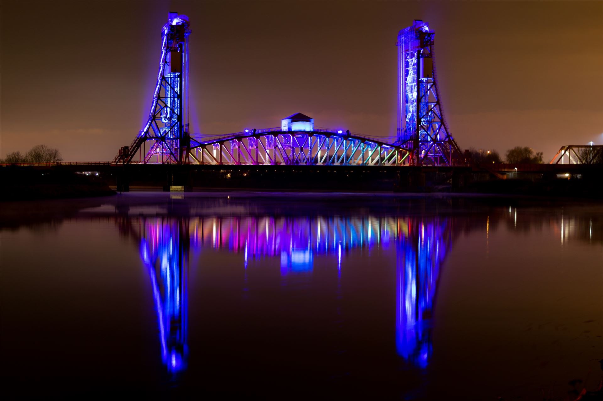 Newport Bridge Rainbow Lights Reflection - Taken boxing night down by the river Tees, Newport bridge with the reflection looked amazing by AJ Stoves Photography
