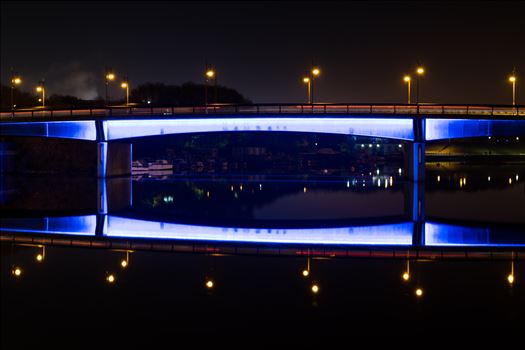 A calm night down Stockton on Tees riverside, photographing The Princess Of Wales Bridge