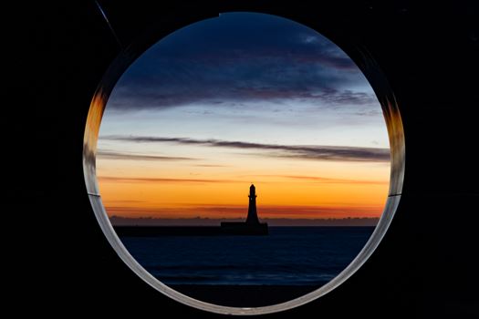 Roker Lighthouse at Sunrise - Roker at sunrise