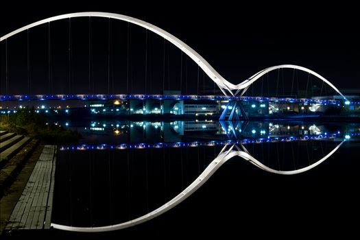 Infinity Bridge Stockton on Tees at night