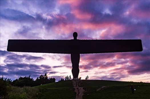 Angel of the North Gateshead on a stromy sunset
